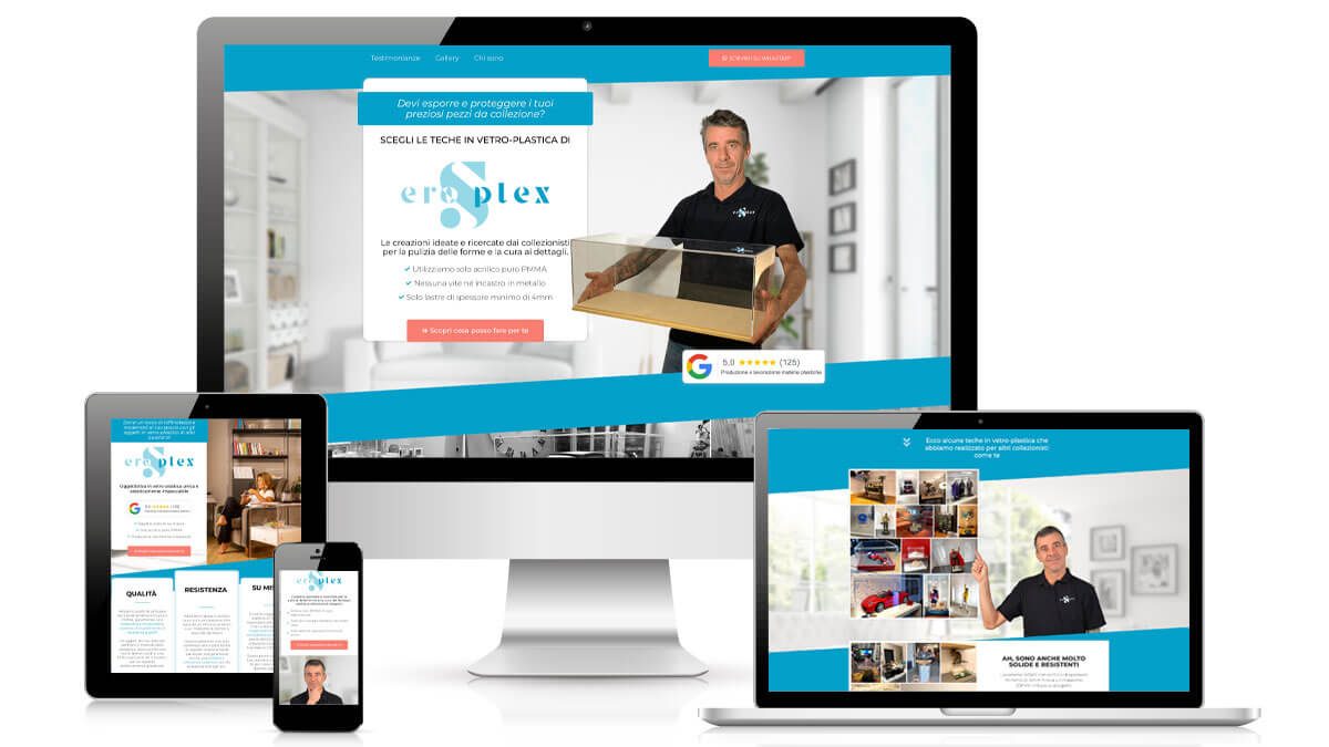 Il sito web di Ero Plex creato da Nicola Stoia e il suo team